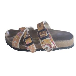 Birkenstock Papillio Orange Yellow Floral sandals
